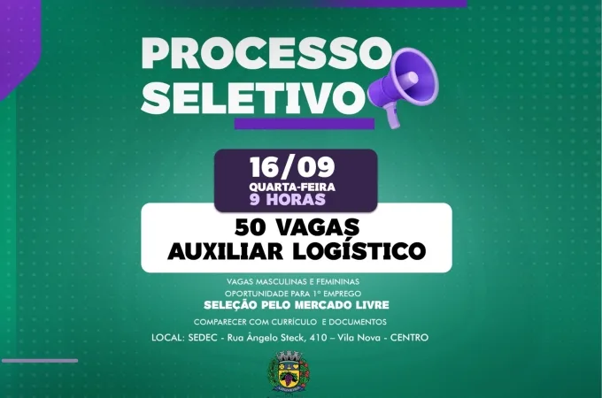 Processo Seletivo em Louveira Oferece 50 Vagas para Auxiliar de Logística