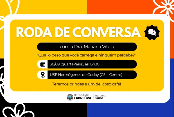 Cabreúva promove roda de conversa na USF Hermógenes de Godoy