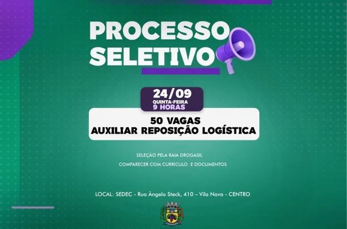 Louveira oferece 50 vagas de auxiliar de logística nesta quinta-feira