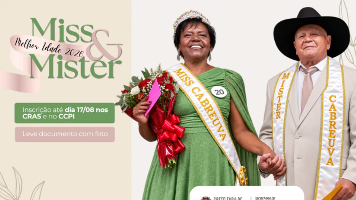 Cabreúva abre inscrições para Concurso Miss e Mister Melhor Idade 2026