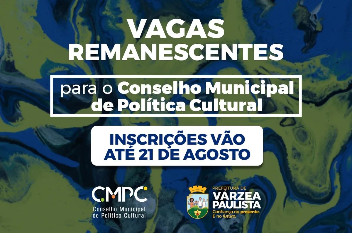 Conselho de Cultura de Várzea Paulista abre vagas remanescentes para biênio 2025/2027