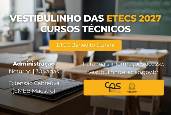 Etec de Cabreúva abre inscrições para curso técnico em Administração