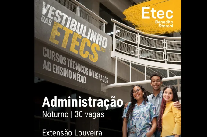 Etec abre inscrições para curso técnico gratuito de Administração em Louveira