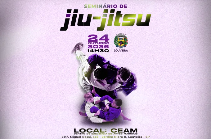 Louveira sedia seminário gratuito de jiu-jitsu neste sábado