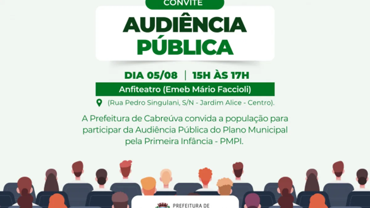 Cabreúva agenda Audiência Pública sobre Plano Municipal pela Primeira Infância